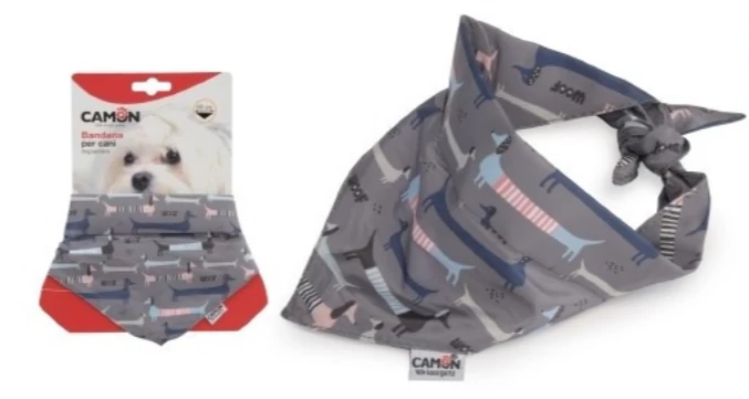 Camon tacskós kendő szürke mintás - 50 cm - S méret