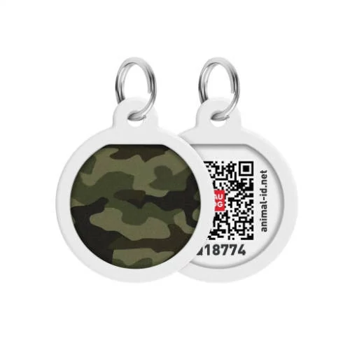WAUDOG Smart ID QR - biléta (terepszínű minta, QR kód) - Ø25mm