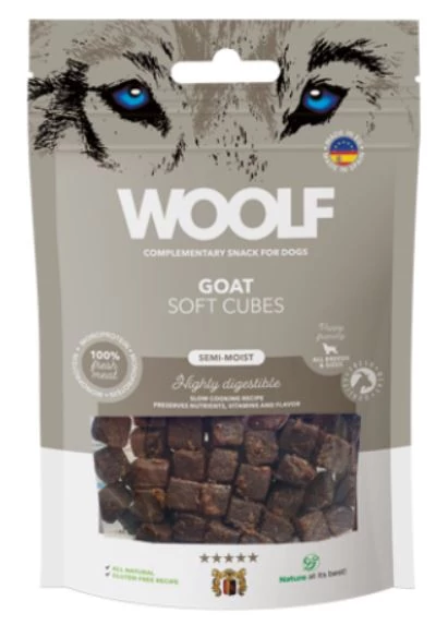 Woolf Főtt Kecskehús Kocka 100g Monoprotein