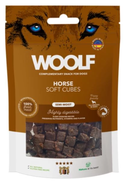 Woolf Főtt Lóhús Kocka 100g Monoprotein