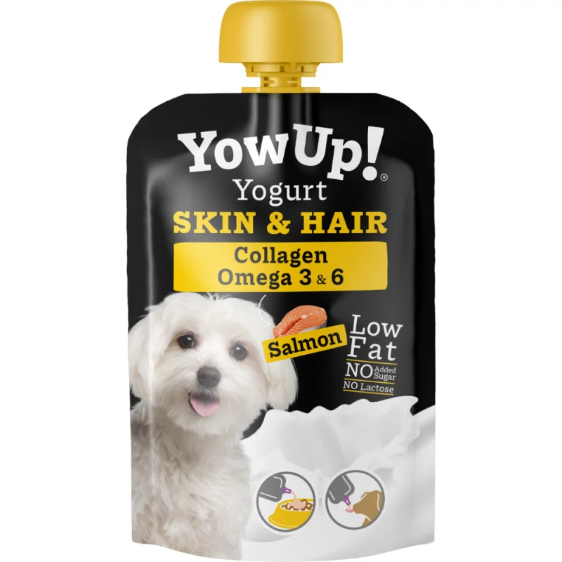 YowUp! Skin&Hair joghurt kutyáknak lazaccal (Omega 3 & 6, kollagén) 115g
